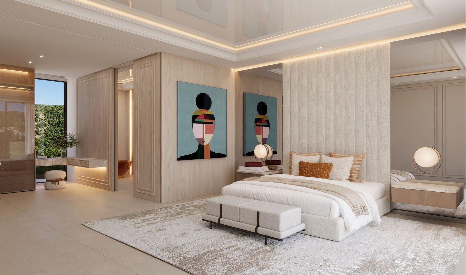 02 modern master bedroom with panoramic view